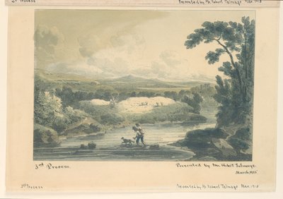 Escena pastoral, 3er proceso de Unknown artist
