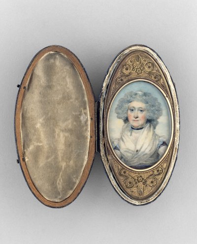 Caja de Parche con Retrato de una Mujer, c.1780 de Unknown artist