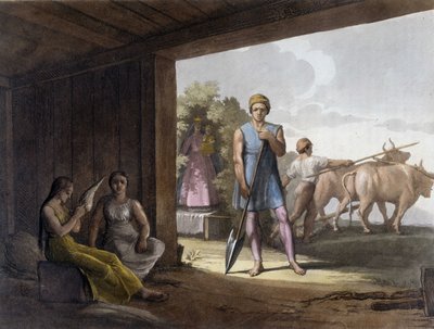 Colonización paternalista por los jesuitas utilizando el conocimiento de los indios Tupi Guaraníes en Paraguay. de Unknown artist