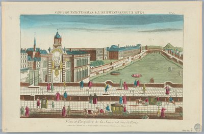 Vista en perspectiva de la Samaritaine de París, No. 62 de Unknown artist
