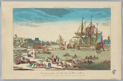 Vista en Perspectiva de los Estanques del Puerto de Brest, No. 24 de Unknown artist