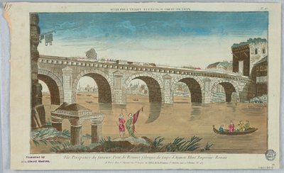 Vista de espectáculo, Vue Perspective du Fameaux Pont de Remino Fabriquee du Temps d