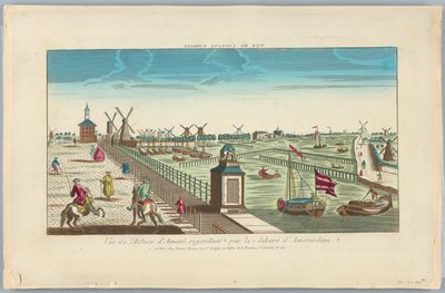 Vista de la esclusa de Amstel mirando desde el exterior de Ámsterdam de Unknown artist