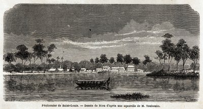 Penitenciaría de Saint Louis de la Guayana Francesa, organizada exclusivamente para la tala en nombre del gobierno, establecida en 1859 como una extensión de la penitenciaría de Saint Laurent que se volvió insuficiente, eran completamente independientes, p de Unknown artist