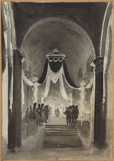 Decoración de la Catedral de Pedro y Pablo para la ceremonia de entierro de Pedro III y Catalina II de Unknown artist