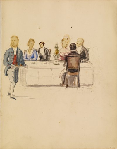 [Collage de fotos de una cena] de Unknown artist