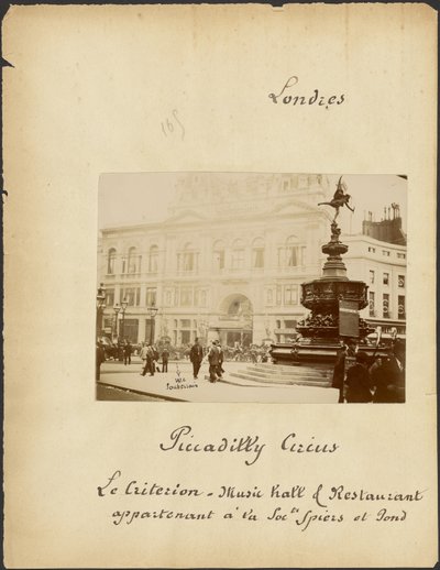 [Piccadilly Circus y Teatro Criterion] de Unknown artist