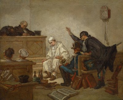Pierrot in Criminal Court de Unknown artist