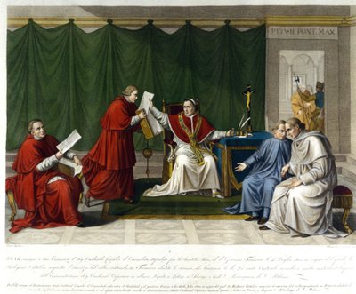 Pío VII (1742 - 1823) escribió al Cardenal Consalvi el Concordato entre la Santa Sede y Francia el 15 de julio de Unknown artist