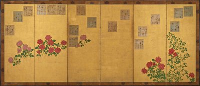 Papel de poemas y rosas de Unknown artist