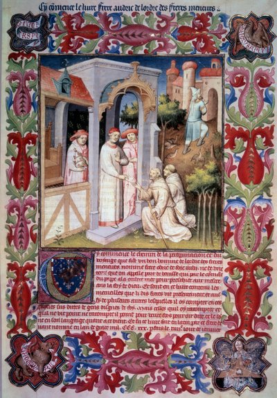 El Papa Juan XXII encomienda a Odorico de Pordenone (franciscano) la misión de evangelizar ultramar de Unknown artist