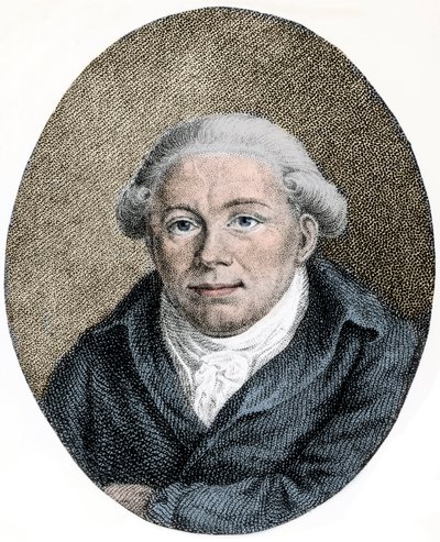 Retrato de Georg Christoph Lichtenberg (1742-1799) científico, satírico y anglófilo alemán - grabado de Unknown artist