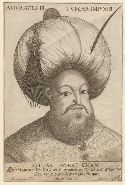 Retrato de Murad III, Sultán del Imperio Otomano de Unknown artist