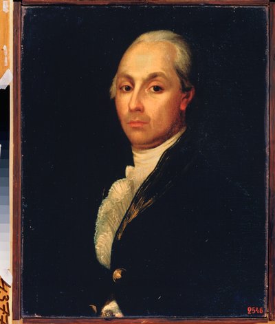 Retrato del escritor Alexander Radishchev (Radishchev) (1749-1802). Pintura anónima, óleo sobre lienzo, anterior a 1790. Arte ruso de Unknown artist