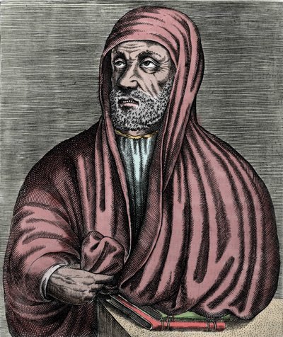 Retrato de Abu Ali al Husain ibn Abdallah ibn Sina (Avicena) Avicena (980-1037), médico iraní. Grabado del siglo XVII. de Unknown artist