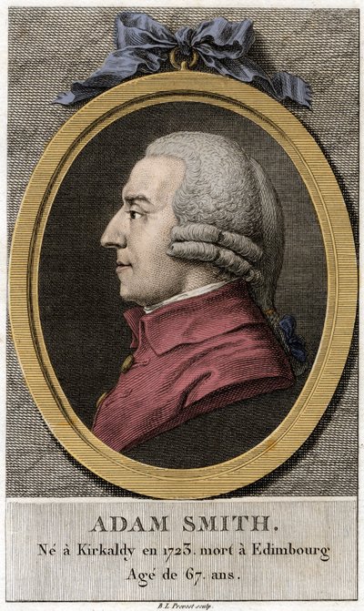 Retrato de Adam Smith (1723 - 1790), filósofo y economista escocés de Unknown artist