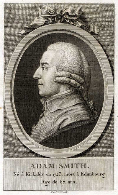 Retrato de Adam Smith (1723 - 1790), filósofo y economista escocés de Unknown artist