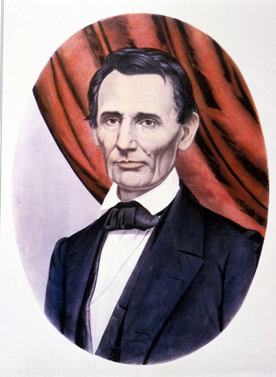 Retrato del presidente estadounidense Abraham Lincoln (1809 - 1865). de Unknown artist
