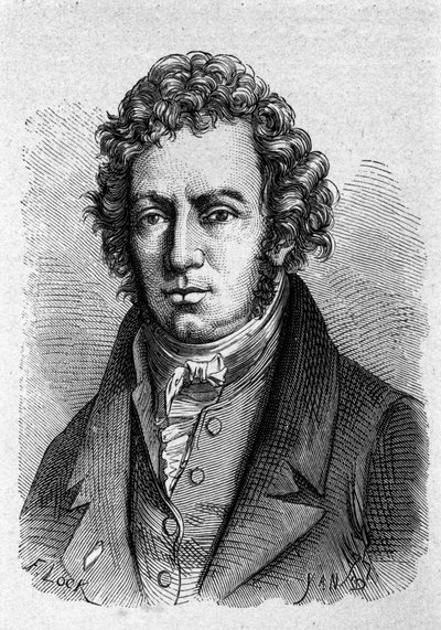 Retrato de Andre Marie Ampere (1775-1836) físico francés de Unknown artist