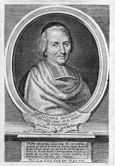 Retrato de Antoine Arnauld llamado el Gran Arnauld (1612-1694), sacerdote, teólogo, filósofo y matemático francés, miembro de los jansenistas. de Unknown artist