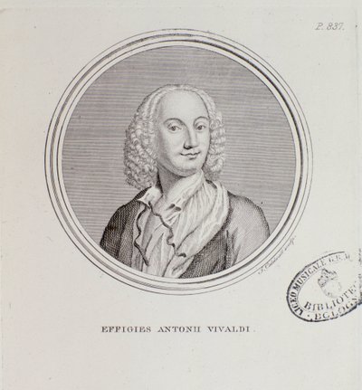 Retrato de Antonio Vivaldi (grabado) de Unknown artist