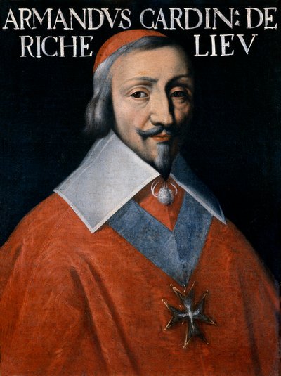 Retrato de Armand-Jean du Plessis, Cardenal Richelieu, detalle de Unknown artist
