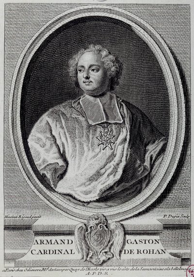 Retrato de Armand Gaston Maximilien, Cardenal de Rohan. Grabado del siglo XVIII de Unknown artist