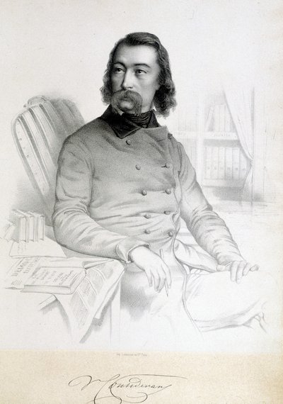 Retrato de Barthelemy Prosper Enfantin, llamado el Padre Enfantin (1796-1864), saint simonien de Unknown artist