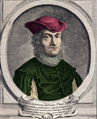 Retrato de Baruch Spinoza (1632-1677), filósofo neerlandés. También conocido como Bento de Espinosa o Benedictus de Spinoza o Benoit de Spinoza. Grabado del siglo XVIII de Unknown artist
