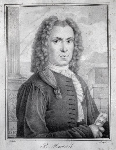 Retrato de Benedetto Marcello (grabado) de Unknown artist