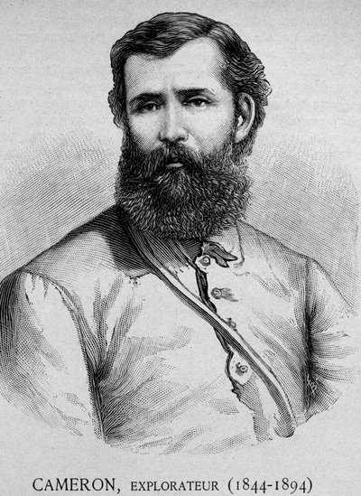 Retrato de Cameron, Explorador (1844 - 1894) - grabado del siglo XIX de Unknown artist