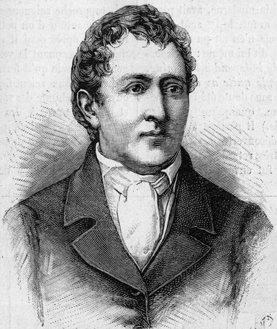 Retrato de Carl Wilhelm Scheele (1742-1786), químico sueco. (De un retrato de época). Grabado en “La Nature: revue des sciences et de leurs aplicaciones aux arts et a l