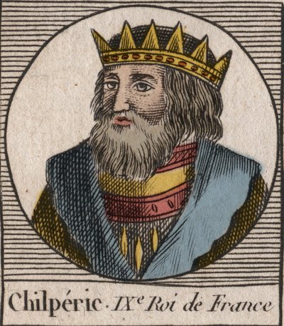 Retrato de Chilperico I de Unknown artist