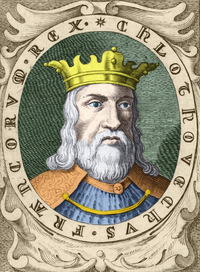 Retrato de Clodoveo I (c. 466 - 511) Rey de los Francos de Unknown artist