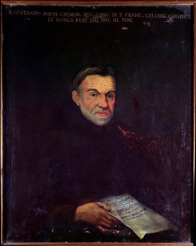 Retrato de Costanzo Porta, compositor italiano de Unknown artist
