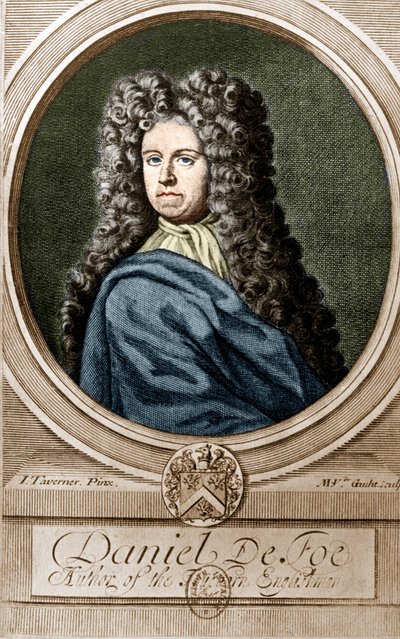 Retrato de Daniel Defoe (1660 - 1731), escritor y periodista inglés, autor de la novela “Robinson Crusoe”. de Unknown artist