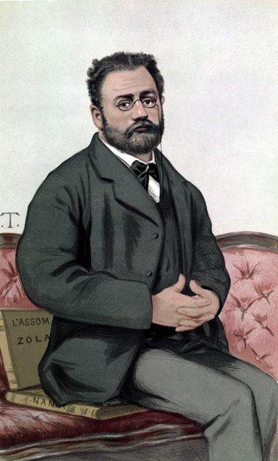 Retrato de Emile Zola (1840-1902) - en “Vanity Fair” del 24/1/1880. de Unknown artist