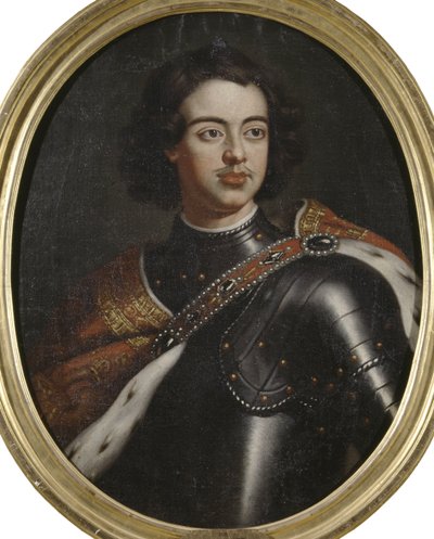 Retrato del Emperador Pedro I el Grande (1672-1725) de Unknown artist