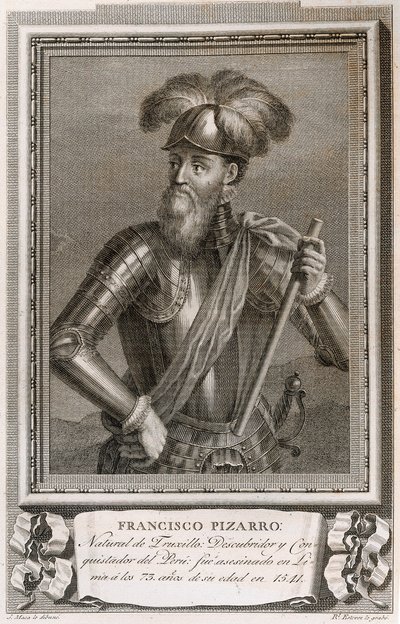 Retrato de Francisco Pizarro (grabado) de Unknown artist