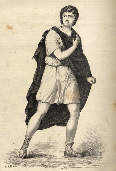 Retrato de François-Joseph Talma (1763-1826), actor francés. Grabado del siglo XIX. de Unknown artist