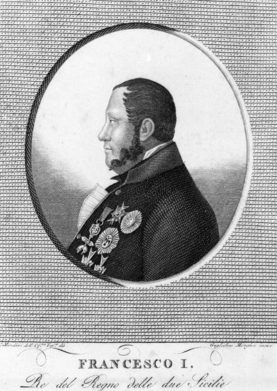 Retrato de Francisco I (1777-1830), Rey de las Dos Sicilias. de Unknown artist