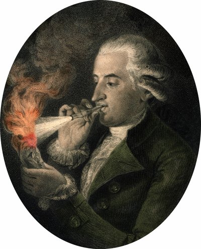 Retrato de Francois Pilatre de Rozier (1756-1785), químico y aeronauta francés. de Unknown artist