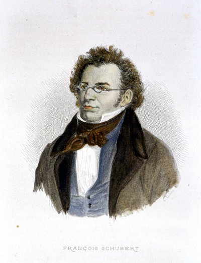 Retrato de Franz Schubert (1797 - 1828) - grabado de Unknown artist