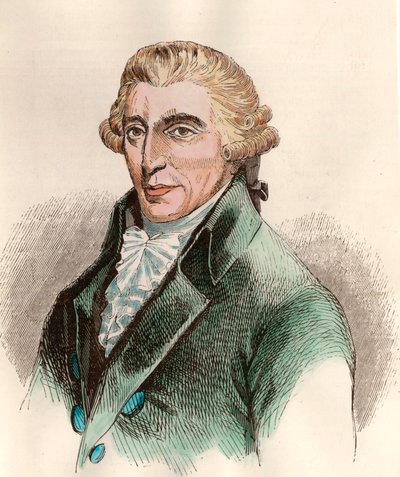 Retrato de Franz Joseph Haydn, compositor austriaco. Grabado del siglo XVIII. Colección privada. de Unknown artist