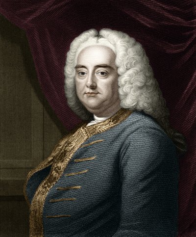 Retrato de George Frederick Handel (Georg Friedrich Handel). de Unknown artist