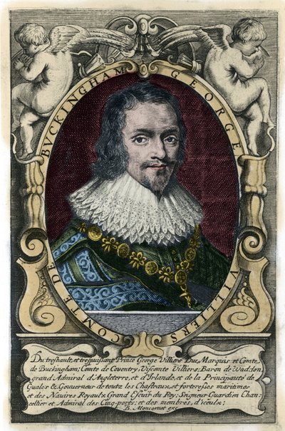 Retrato de George Villiers (1592-1628), Duque de Buckingham. Grabado del siglo XVII. de Unknown artist