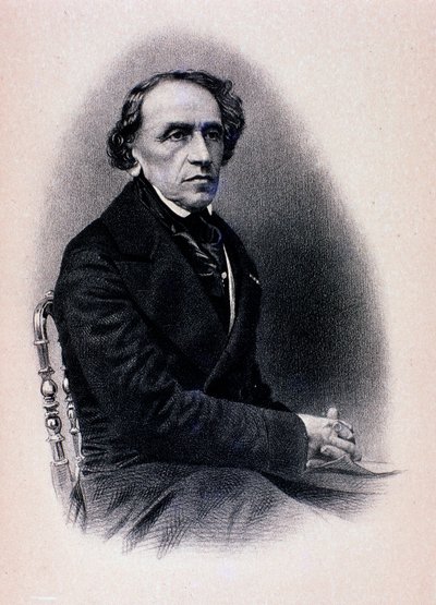 Retrato de Giacomo Meyerbeer (grabado) de Unknown artist