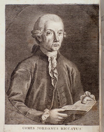 Retrato de Giordano Riccati (grabado) de Unknown artist