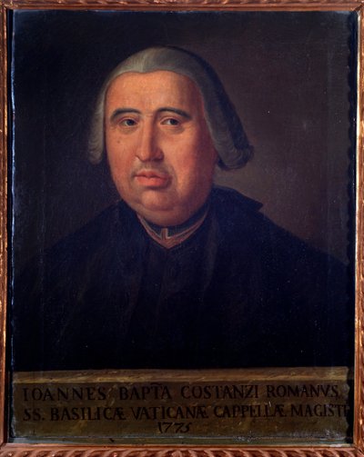 Retrato de Giovanni Battista Costanzi, compositor y violonchelista italiano de Unknown artist