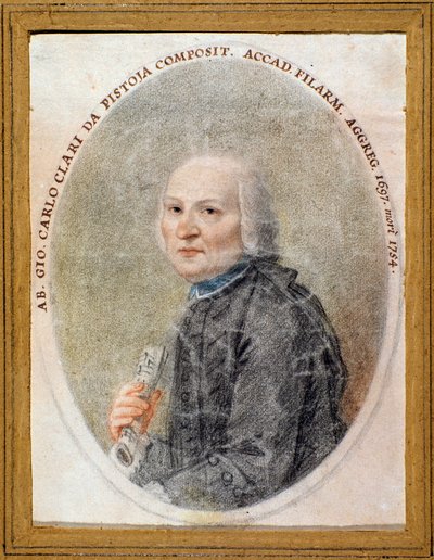 Retrato de Giovanni Carlo Maria Clari (acuarela) de Unknown artist